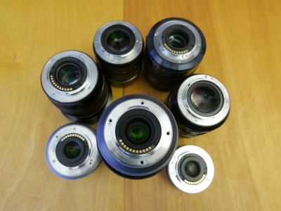 cluster of lenses with mount facing up.